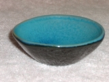 Frankoma black and turquoise bowl #5XS